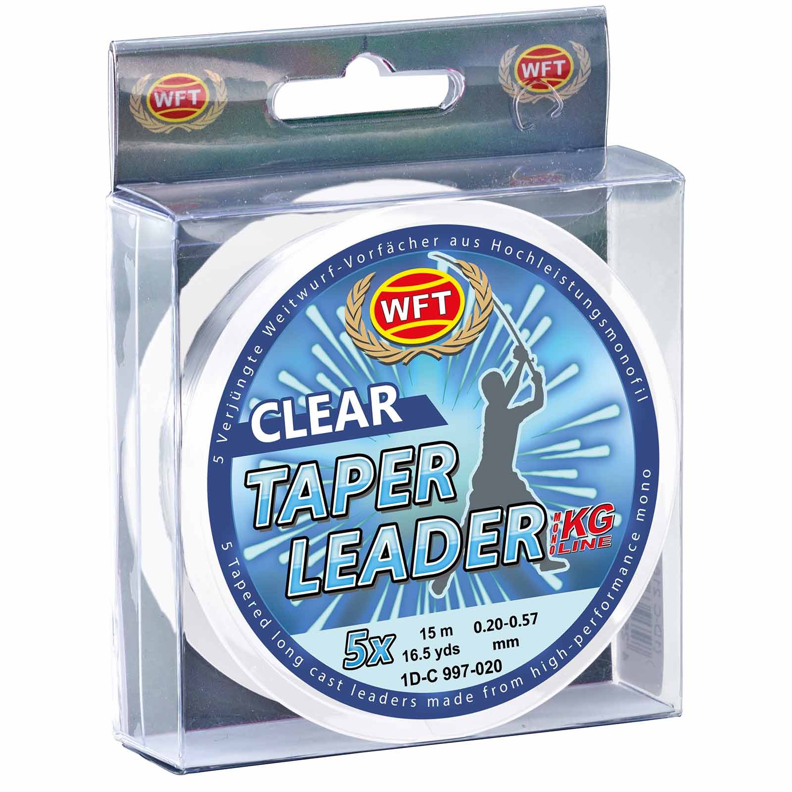 WFT Taper Leader Clear 5x15m - 0,35-0,57mm Schlagschnur Vorfach