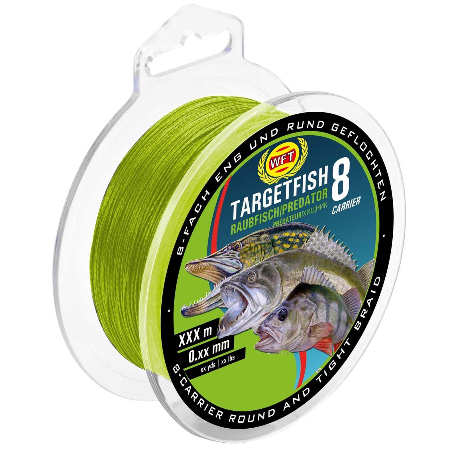 WFT Target Fish 8 Raubfisch Chartreuse 150m 0,18mm geflochtene Schnur