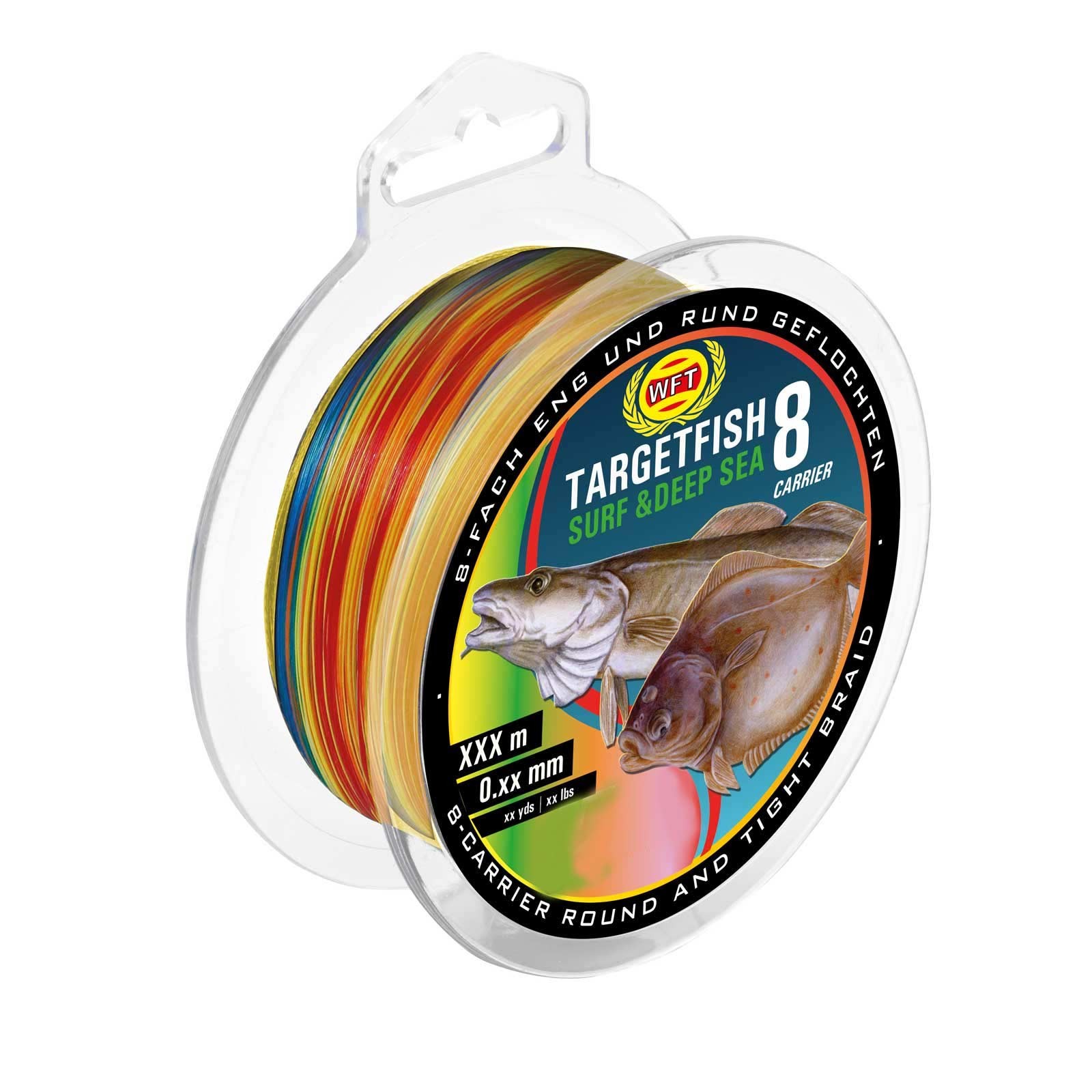 WFT Target Fish 8 Surf DeepSea multicolor 300m 0,20mm geflochtene Schnur