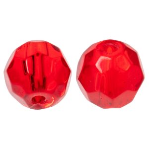 Zeck Faceted Glass Beads Red 6mm 10Stk. Angelzubehör