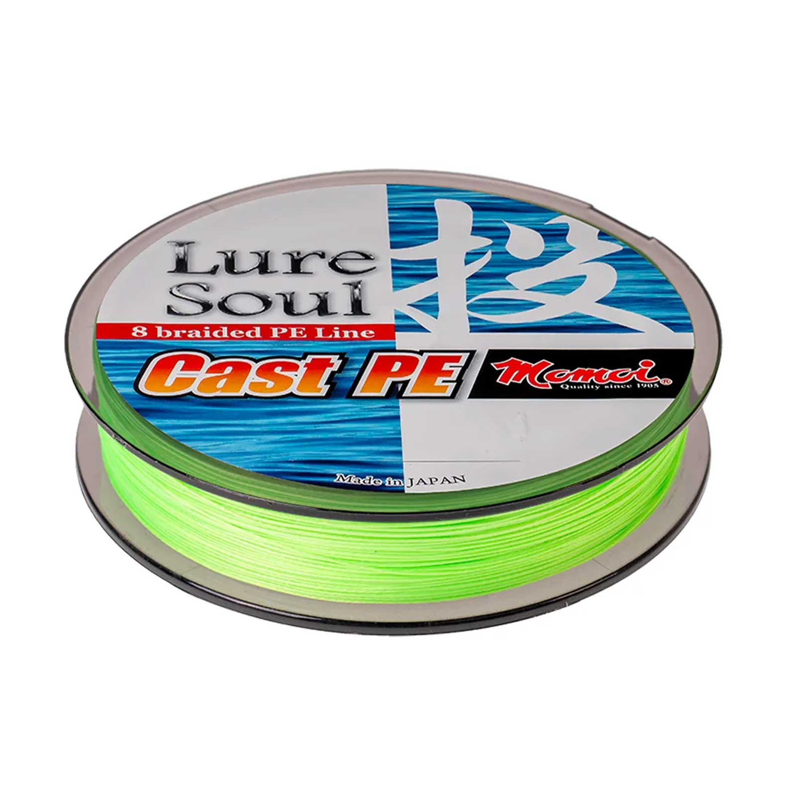 Zeck Momoi Lure Soul PE #1.2 8.2kg 300m Lime Green geflochtene Angelschnur